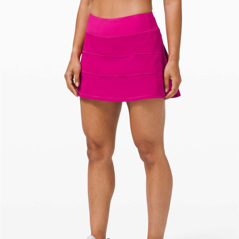 LULULEMON ripened raspberry pace rival skirt long